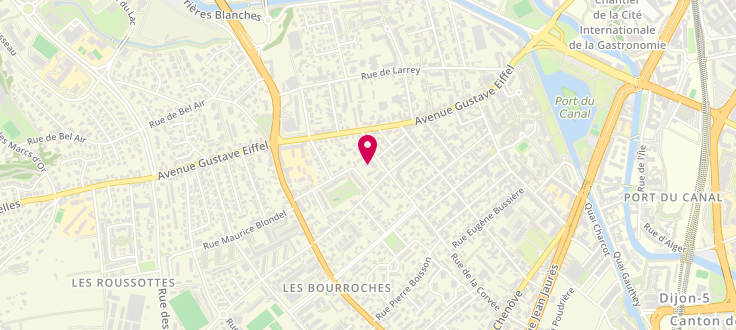 Plan de Centre Social de Dijon - Bourroches, 71 bis, rue de la Corvée, 21000 Dijon