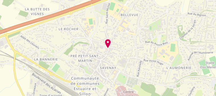 Plan de Centre médico-social de Savenay, 32 rue de Nantes, 44260 Savenay