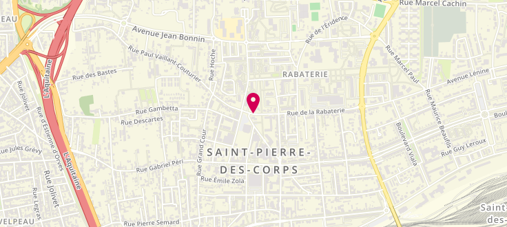 Plan de Maison départementale de la solidarité de Saint-Pierre-des-Corps - Agglomération de Tours Est, 8-10 Rue de la Rabaterie, 37700 Saint-Pierre-des-Corps