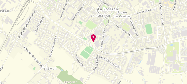 Plan de Maison départementale et des solidarités d'Angers-Sud La Roseraie, Maison des Solidarités Angers-Sud<br />
9 Boulevard Robert-d'Arbrissel, 49000 Angers
