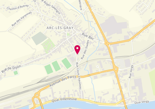 Plan de Point d'accueil PMI d'Arc-les-Gray, 17 Rue Louis Chauveau, 70100 Arc-lès-Gray