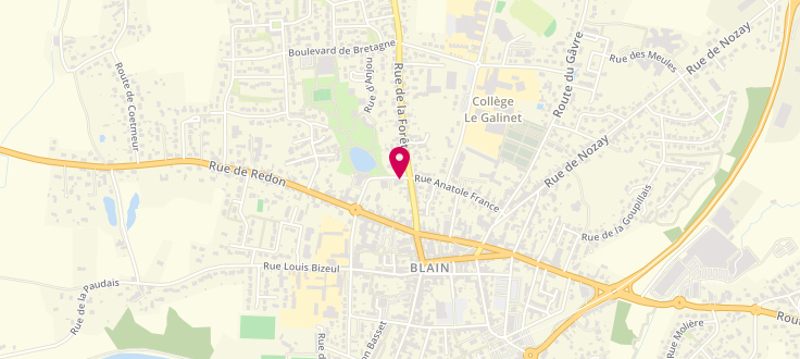 Plan de Centre médico-social de Blain, 3 bis rue Charles de Gaulle, 44130 Blain