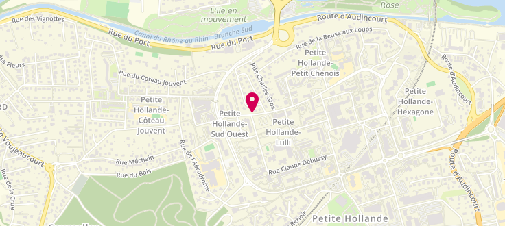 Plan de Centre Medico-Social de Montbéliard - Petit Chenois, 10 bis rue du petit chênois, 25200 Montbéliard