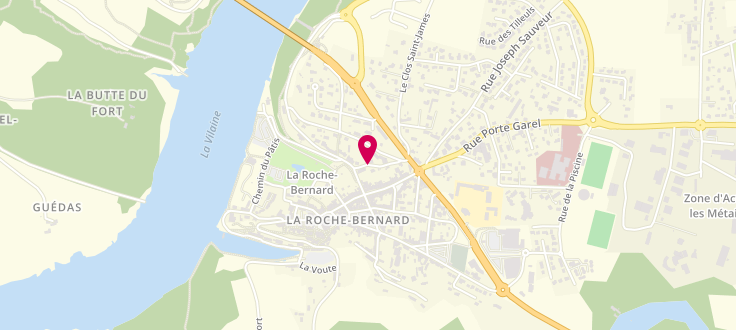 Plan de Centre Médico-Social de La Roche-Bernard, 2, Rue Vallon Saint Julien, 56130 La Roche-Bernard