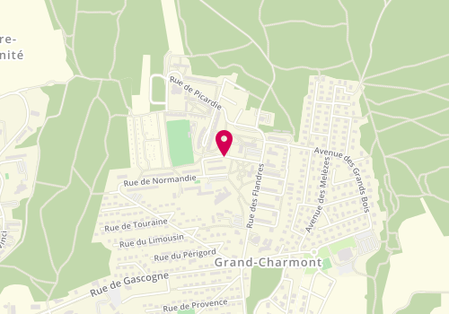 Plan de Centre Médico Social de Grand-Charmont, Rue Poitou, 25200 Grand-Charmont