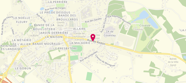 Plan de Centre Médico-Social d'Allaire, 21 Rue de Redon, 56350 Allaire