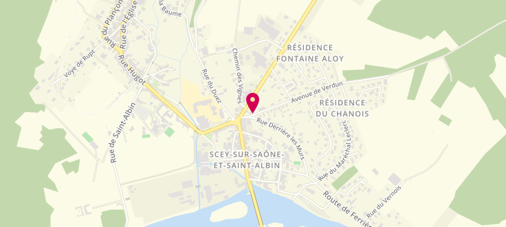 Plan de France services la Poste de Scey-sur-Saône-et-Saint-Albin, 1 Avenue de Verdun, 70360 Scey-sur-Saône-et-Saint-Albin