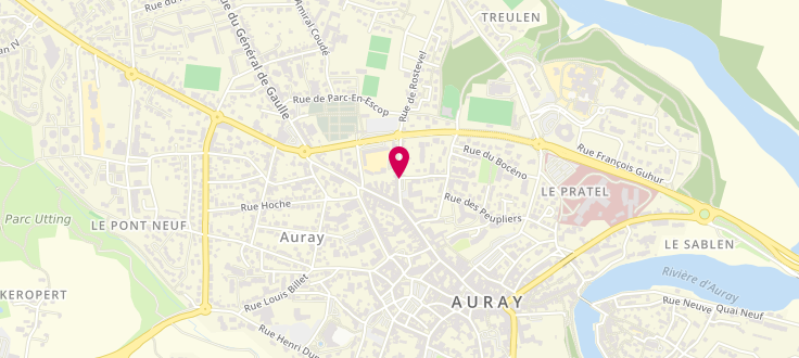 Plan de Centre Médico-Social d'Auray, 1 Rue du Levenant, 56400 Auray