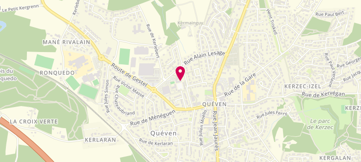 Plan de Point d’accueil PMI de Quéven, Mairie de Queven<br />
Place Pierre Quinio, 56530 Quéven