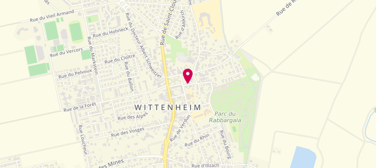 Plan de Centre Médico-Social de Wittenheim, 4 Rue du Bourg, 68270 Wittenheim