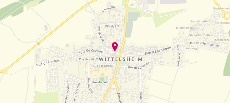 Plan de Centre Médico-Social de Wittelsheim, 6 Rue de Cernay, 68310 Wittelsheim
