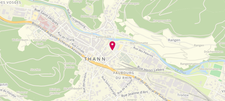 Plan de Centre Médico-Social de Thann, 24 Rue Anatole Jacquot, 68800 Thann