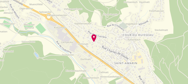 Plan de Centre Médico-Social de Saint-Amarin, 97 Rue Charles de Gaulle, 68550 Saint-Amarin