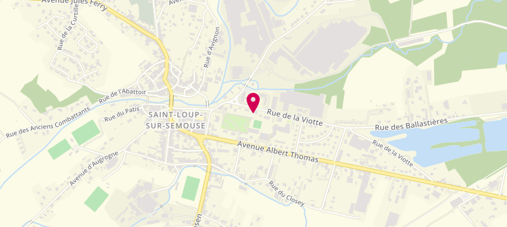 Plan de Centre Médico-Social de Saint-Loup-sur-Semouse, 12 Rue de la Viotte<br />
Centre Médico-Social, 70800 Saint-Loup-sur-Semouse