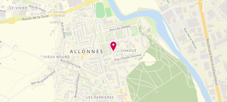 Plan de Circonscription Solidarité départementale d'Allonnes, 11 Rue Maurice Ravel, 72700 Allonnes