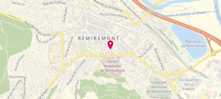 Plan de Maison de la solidarité et de la vie sociale de Remiremont, 17 Rue Paul-Doumer, 88200 Remiremont