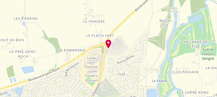 Plan de Centre Départemental d'Action Sociale de Thorigné-Fouillard - Rennes Est, 2 Avenue de Tizé<br />
Centre Départemental d'Action Sociale, 35235 Thorigné-Fouillard