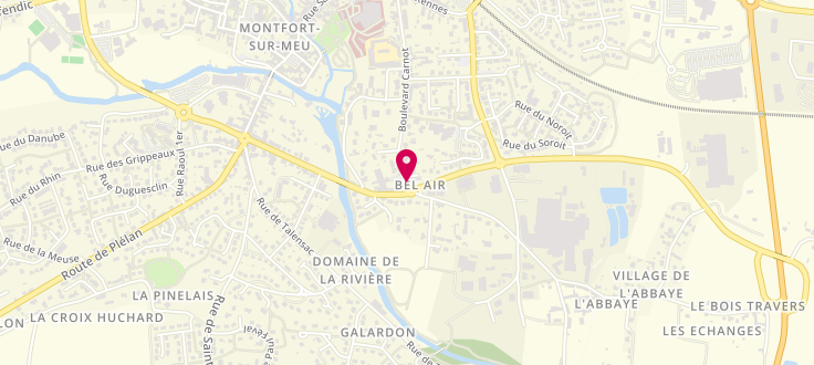 Plan de Centre Départemental d'Action Sociale de Montfort-sur-Meu - Pays de Brocéliande, 26 Boulevard Carnot, 35160 Montfort-sur-Meu