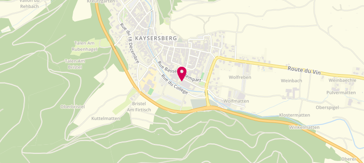 Plan de Centre Médico-Social de Kaysersberg-Vignoble, 6A Allée Stœcklin, 68240 Kaysersberg