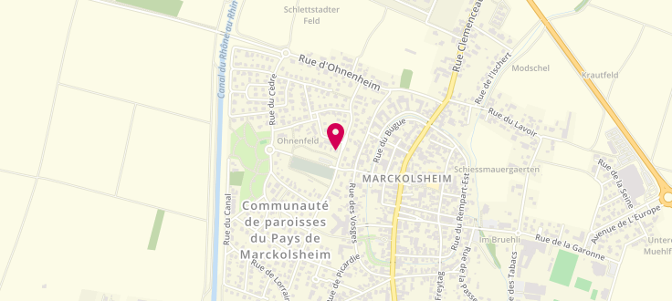Plan de Centre médico-social de Marckolsheim, 1A Rue des Tilleuls, 67390 Marckolsheim