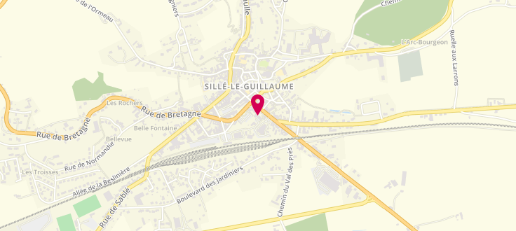 Plan de Point d’accueil PMI de Sillé-le-Guillaume, 30, Rue du Dr Touchard, 72140 Sillé-le-Guillaume