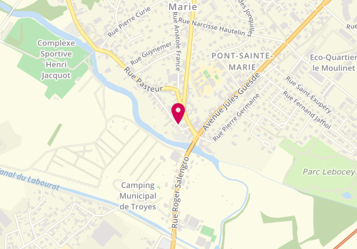 Plan de Centre médico-social de Pont-Sainte-Marie, 2 rue du Docteur Roux, 10150 Pont-Sainte-Marie