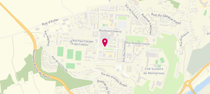 Plan de Maison Départementale des Solidarités de Montereau-Fault-Yonne, 1 Rue André-Thomas, 77130 Montereau-Fault-Yonne