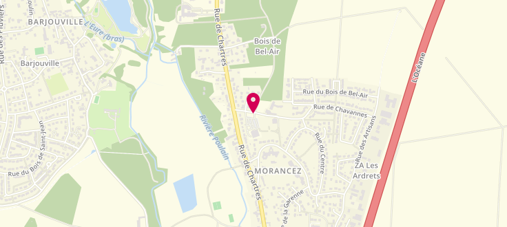 Plan de Point d’accueil PMI de Morancez, 9 rue de Chavannes, 28630 Morancez