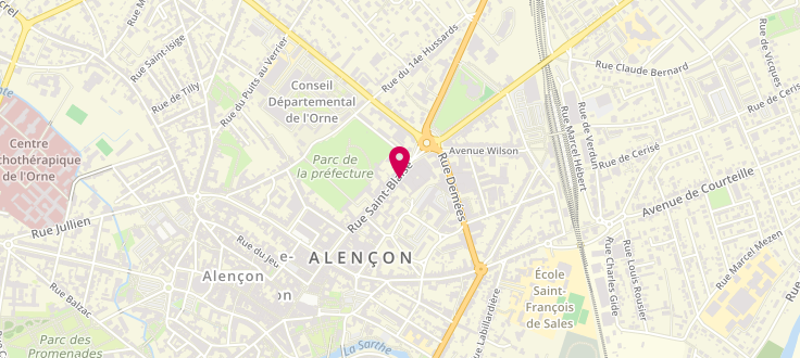 Plan de Centre de PMI d'Alençon - Saint-Blaise, 86 Rue Saint-Blaise, 61000 Alençon