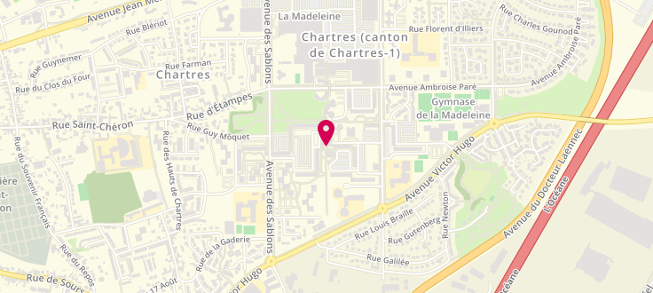 Plan de Point d’accueil PMI de Chartres - La Madeleine, 30 Mail Jean de Dunois, 28000 Chartres