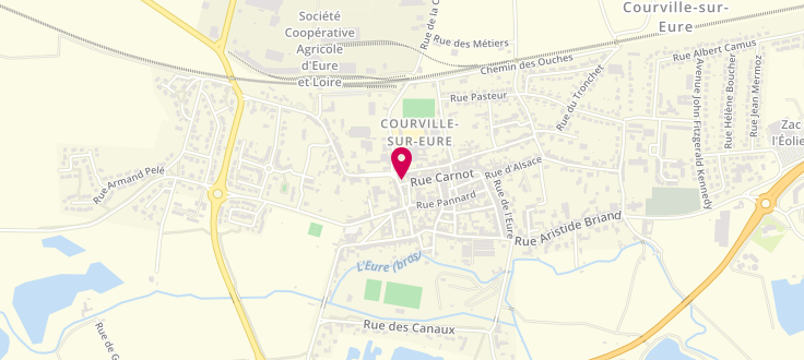 Plan de Point d’accueil PMI de Courville-sur-Eure, 3 ter rue Carnot, 28190 Courville-sur-Eure