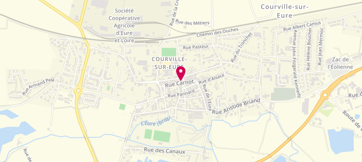 Plan de France services la Poste de Courville-sur-Eure, 35 Rue Carnot, 28190 Courville-sur-Eure