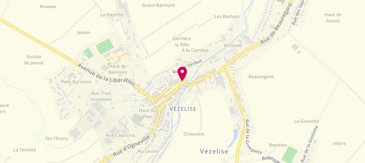 Plan de Centre PMI de Vézelise, 3 Place du Château, 54330 Vézelise
