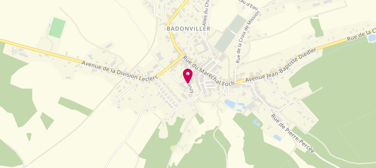 Plan de Point d’accueil PMI de Badonviller, Maison de Santé<br />
2 Bis Rue Théophile Fenal, 54540 Badonviller
