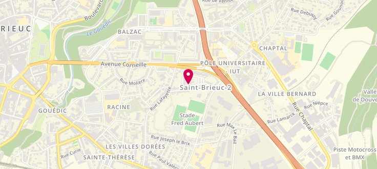 Plan de Point d'accueil PMI de Saint-Brieuc, 2 rue Camille Guérin, 22000 Saint-Brieuc