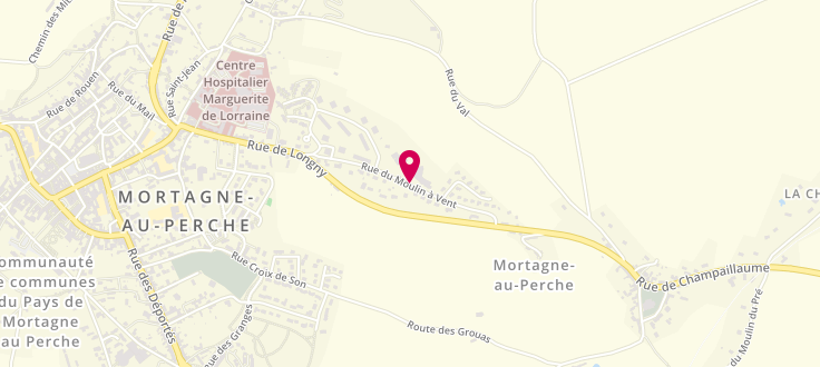 Plan de Centre de Protection Maternelle et Infantile de Mortagne-au-Perche, Rue du Moulin à vent, 61400 Mortagne-au-Perche