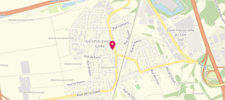 Plan de Centre médico-social de Geispolsheim, 21A Rue de Verdun, 67118 Geispolsheim
