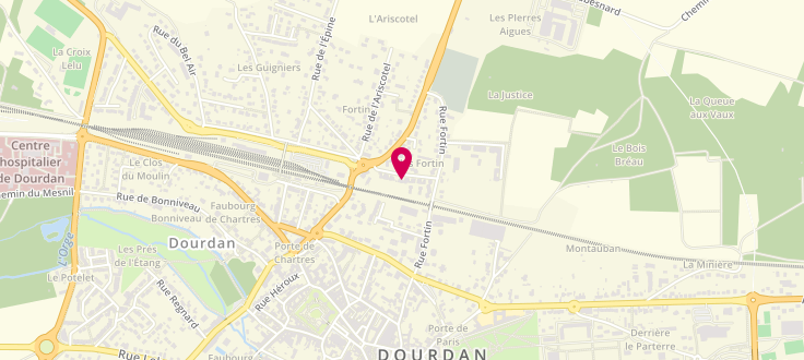 Plan de Centre de PMI de Dourdan, 1 Rue Pierre-Pavard, 91410 Dourdan