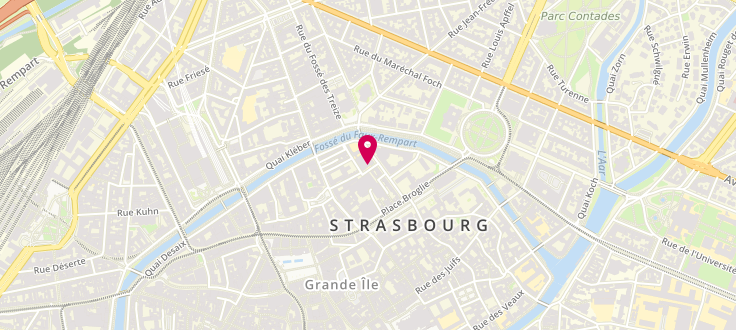 Plan de Centre médico-social de Strasbourg - Centre-ville - Broglie - Tribunal, 1 Petite Rue de la Fonderie, 67000 Strasbourg