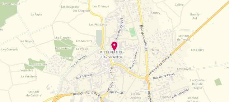 Plan de France services la Poste de Villenauxe-la-Grande, 10 Rue du Perrey, 10370 Villenauxe-la-Grande