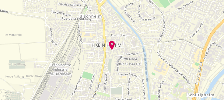 Plan de Centre médico-social d'Hœnheim, 7 Rue du Mal Leclerc, 67800 Hœnheim