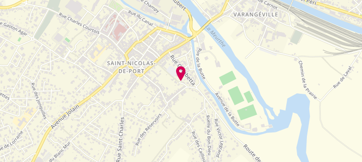 Plan de Centre PMI de Saint-Nicolas-de-Port, 2 Bis Rue Brudchoux, 54210 Saint-Nicolas-de-Port