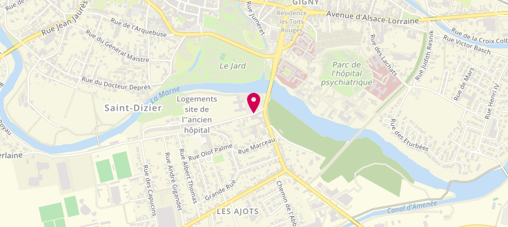 Plan de Centre de PMI de Saint-Dizier, 4 Rue Godard-Geanson, 52100 Saint-Dizier