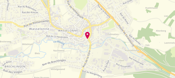 Plan de Centre médico-social de Wasselonne, 26 Rue de la Gare, 67310 Wasselonne