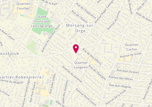 Plan de Centre de PMI de Morsang sur Orge, 31 Rue de l'Épargne, 91390 Morsang-sur-Orge