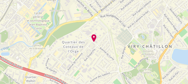 Plan de Centre de PMI de Viry Châtillon, 2 Avenue de Bretagne, 91170 Viry-Châtillon