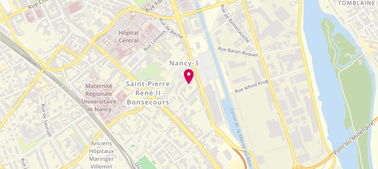 Plan de Centre PMI de Nancy - Loritz, 22 Rue de Saverne, 54000 Nancy