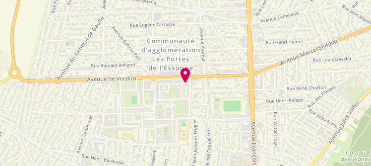 Plan de Centre de PMI d'Athis Mons, 10 Rue des Picardeaux, 91200 Athis-Mons