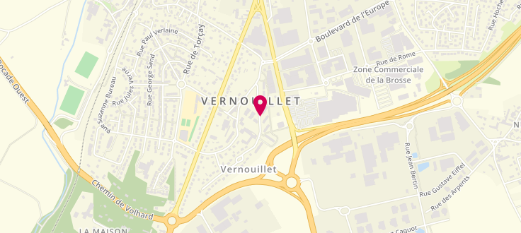 Plan de Point d’accueil PMI de Vernouillet - Les Vauvettes, 11 rue Henri Berlioz<br />
 Appt 2, 28500 Vernouillet