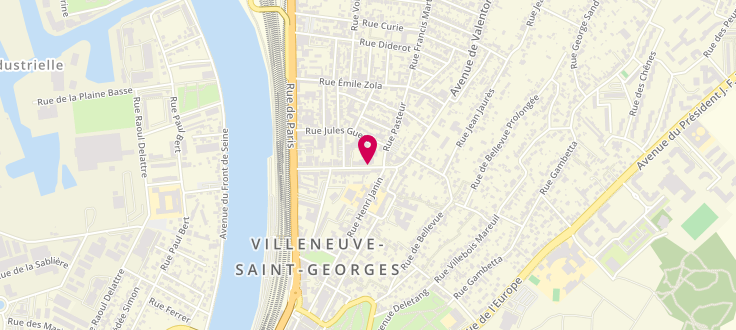 Plan de Centre de PMI de Villeneuve Saint Georges, 31 Avenue Carnot, 94190 Villeneuve-Saint-Georges
